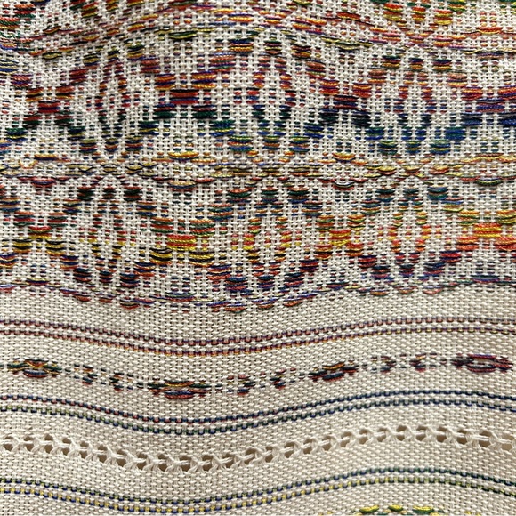 Paloma Embroidered Mexican Blous, With Hand Loom fabric and silk Embroidered. - Picture 5 of 8